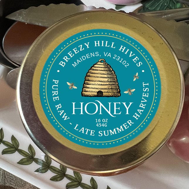 Sticker Rond Boule d'or avec abeilles (Créateur téléchargé)
