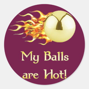 Sticker Rond Boules chaudes Flamme Pinball