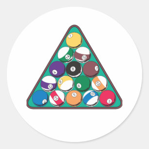 Sticker Rond Boules de billard étirées