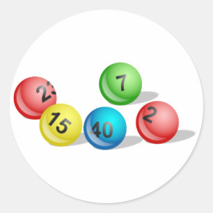 Sticker Rond Boules de loterie