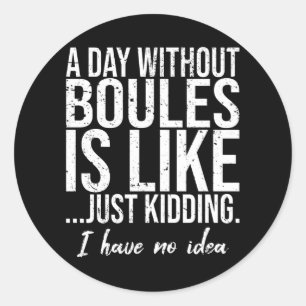 Sticker Rond Boules, drôle d'idée de cadeau sportif