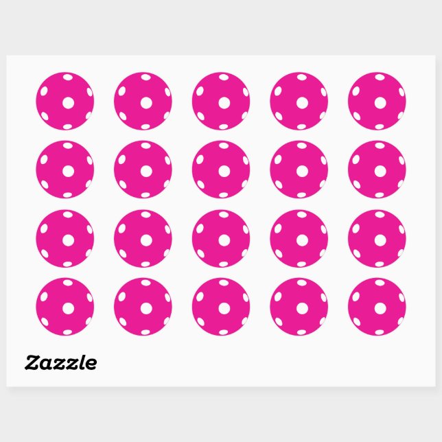 Sticker Rond Boulettes roses classiques rondes (Feuille)
