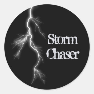 Sticker Rond Boulon de foudre, Chaser de tempête