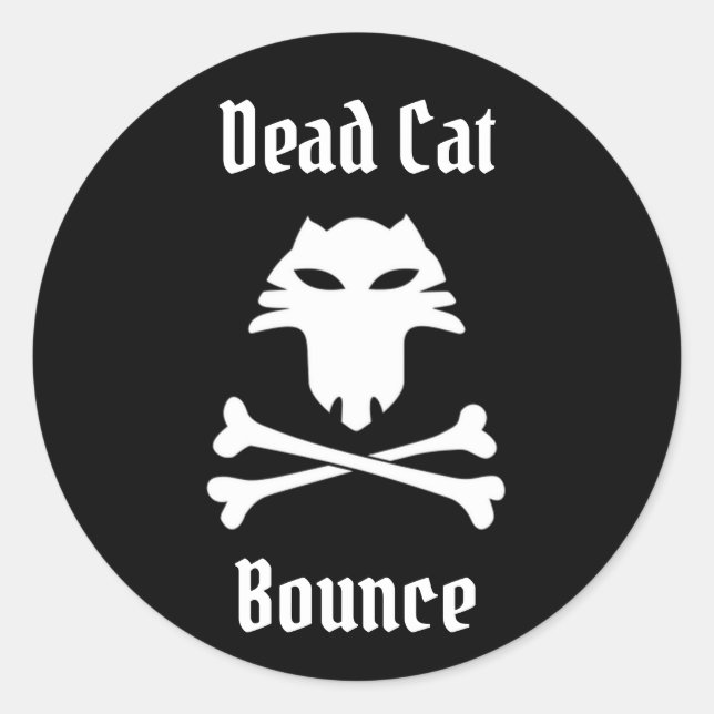 Sticker Rond Bounce de chat mort (Devant)
