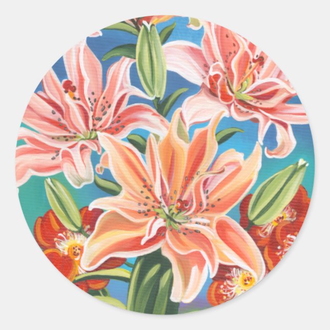 Sticker Rond Bouquet à la frontière II (Devant)