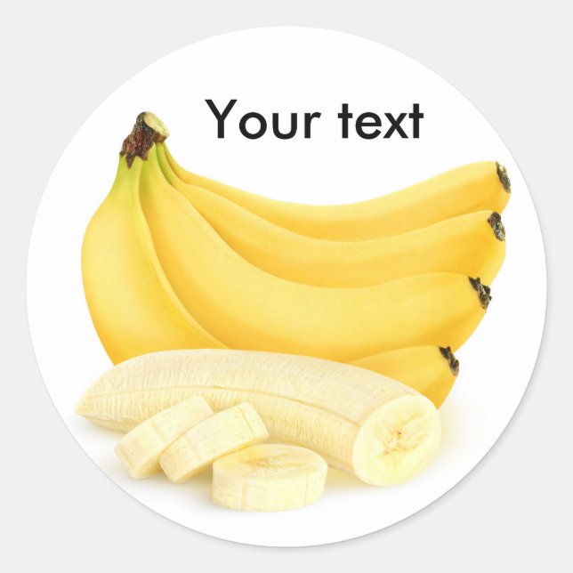 Sticker Rond Bouquet de bananes coupées (Devant)