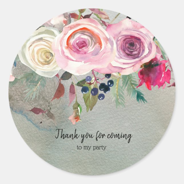 Sticker Rond Bouquet de fleurs pour toutes les occasions (Devant)