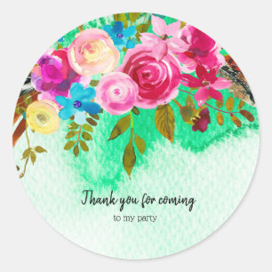 Sticker Rond Bouquet de fleurs pour toutes les occasions