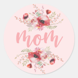 Sticker Rond Bouquet floral   Fête des mères
