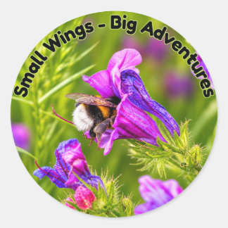 Sticker Rond Bourdon en fleurs