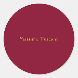 Sticker Rond Bourgogne Or Professionnel Minimaliste Tendance Te