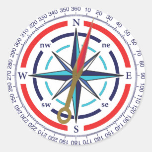 Sticker Rond boussole