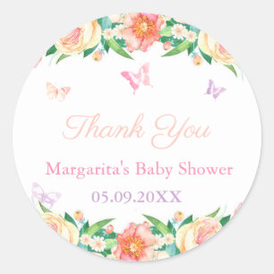 Sticker Rond Bouteille enchantée Jardin Petite fille Baby showe