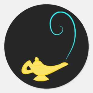 Sticker Rond Bouteille Genie
