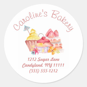 Sticker Rond Boutique boulangerie, pâtisseries et pâtisseries