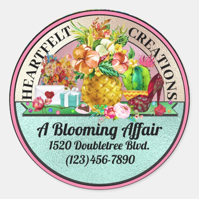 Sticker Rond Boutique / Designer (Devant)