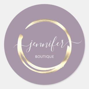 Sticker Rond Boutique professionnelle Boutique Rose Gold Circle