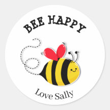 Bouton d'abeille Bee Happy