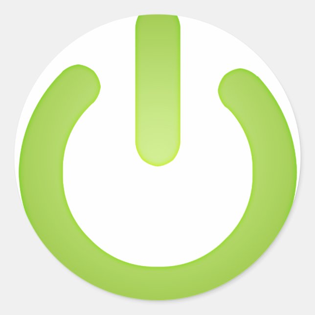Sticker Rond Bouton d'alimentation simple (Devant)