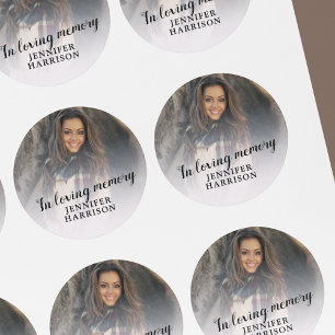 Sticker Rond Bouton de photo en souvenir affectueux