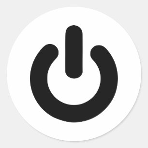 Sticker Rond Bouton de puissance