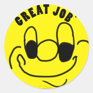 Sticker Rond Bouton de travail