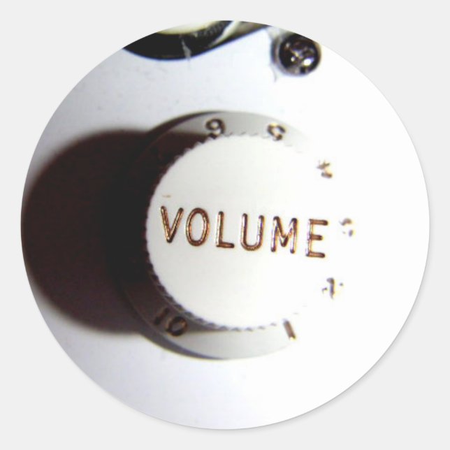 Sticker Rond Bouton de volume de guitare (Devant)