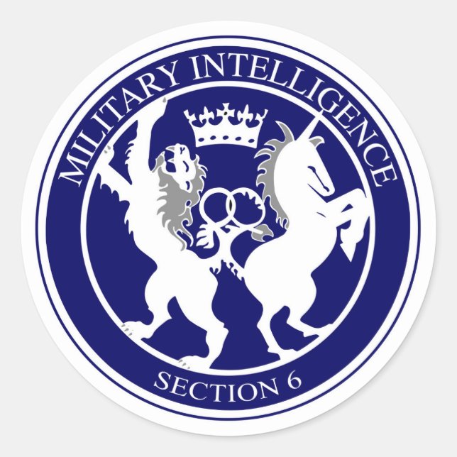 Sticker Rond Bouton du logo MI6 (Devant)