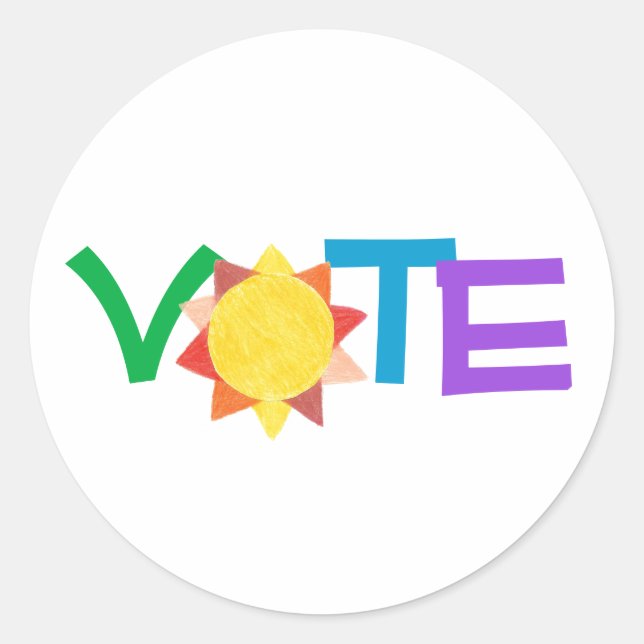 Sticker Rond Bouton GOTV du vote Sunny (Devant)