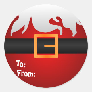 Sticker Rond Bouton père Noël