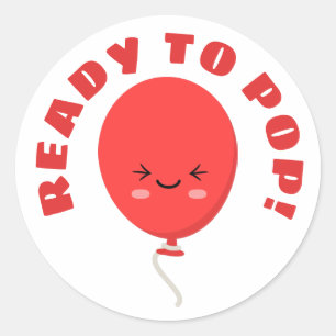 Sticker Rond Bouton Prêt à apparaître