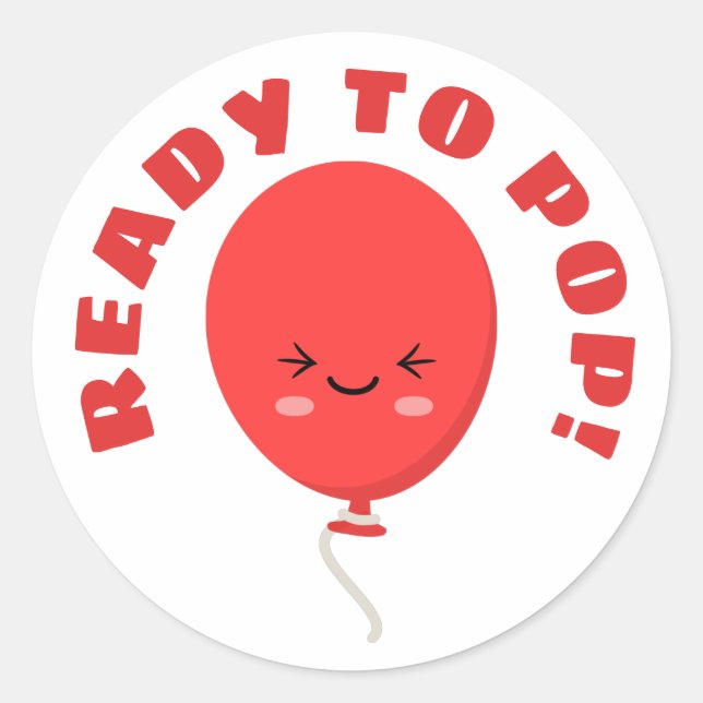 Sticker Rond Bouton Prêt à apparaître (Devant)