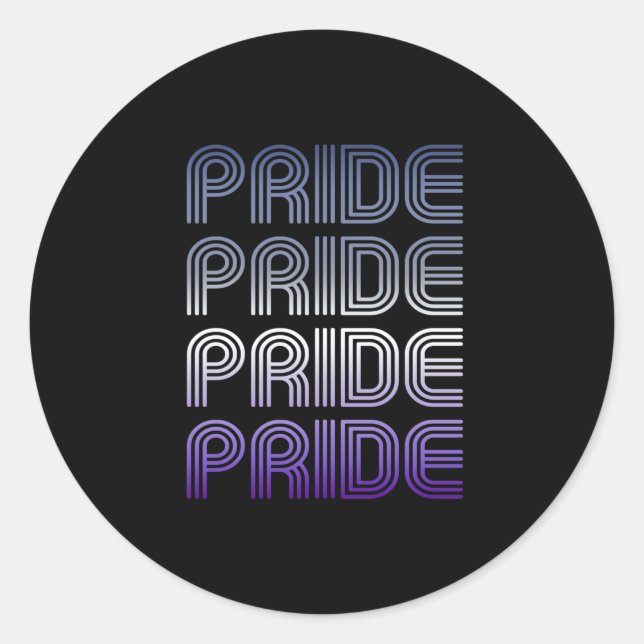 Sticker Rond Bouton Retro Pride (Devant)