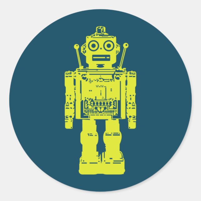 Sticker Rond bouton robot (Devant)