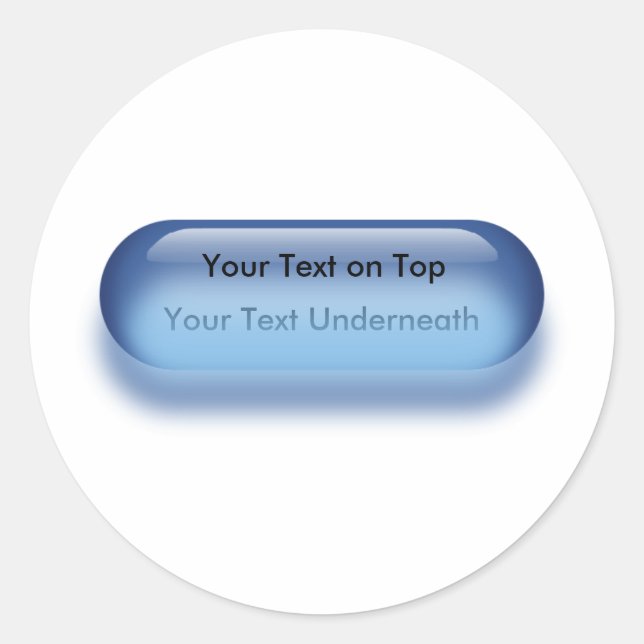 Sticker Rond Bouton translucide dans l'autocollant de badge ble (Devant)