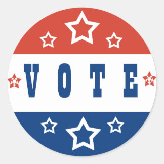Sticker Rond Bouton V O T E