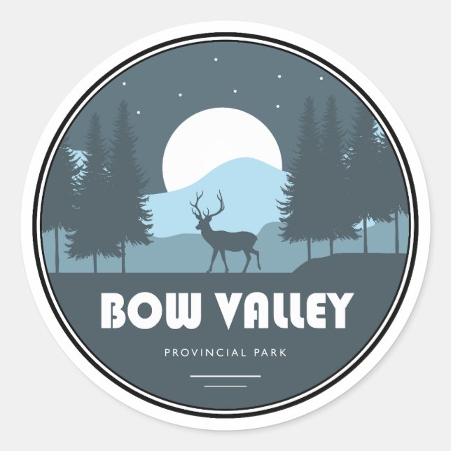 Sticker Rond Bow Valley Provincial Park Deer (Devant)