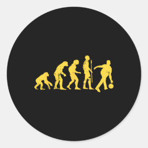 Sticker Rond Bowler Funny Bowler Hommes Femmes Enfant