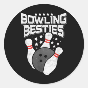 Sticker Rond Bowling Besties