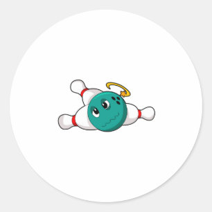 Sticker Rond Bowling Bowling Bowling Bowling
