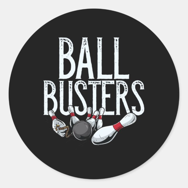 Sticker Rond Bowling Byll Busters (Devant)