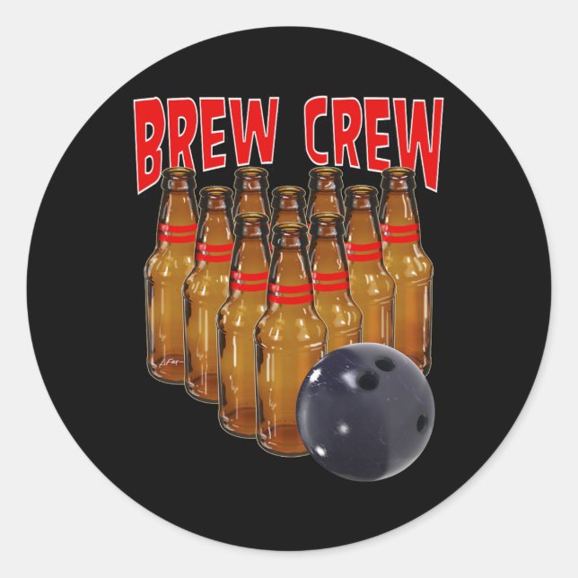 Sticker Rond Bowling d'équipage (Devant)