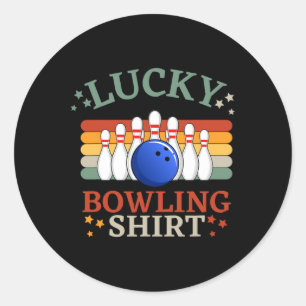 Sticker Rond Bowling Drôle C'Est Mon Équipe De Frappe De Bowlin