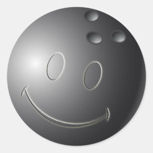 STICKER ROND BOWLING DU VISAGE