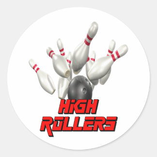 Sticker Rond Bowling High Rollers
