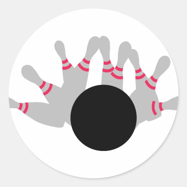 Sticker Rond Bowling - Ninepins (Devant)