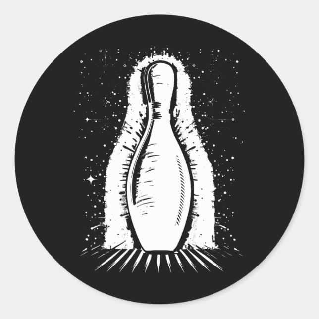Sticker Rond Bowling Pin Bowler (Devant)