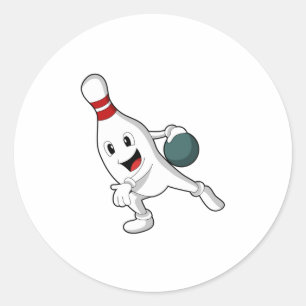 Sticker Rond Bowling pin Bowling
