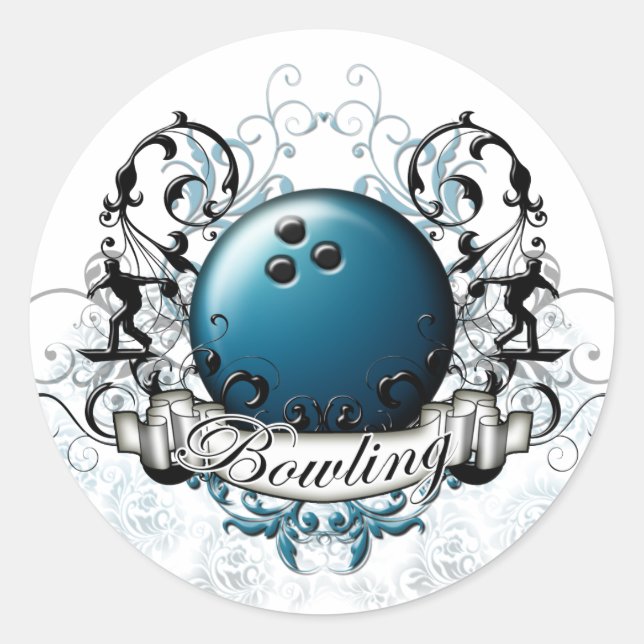 Sticker Rond Bowling Tribal (Devant)