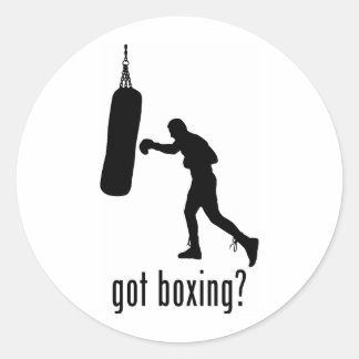 Sticker Rond Boxe